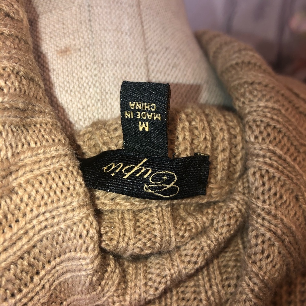 NEW brown turtleneck sleeveless sweater dress - Picture 7 of 8